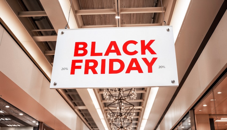 Photo gratuit le marketing de la célébration du blackfriday
