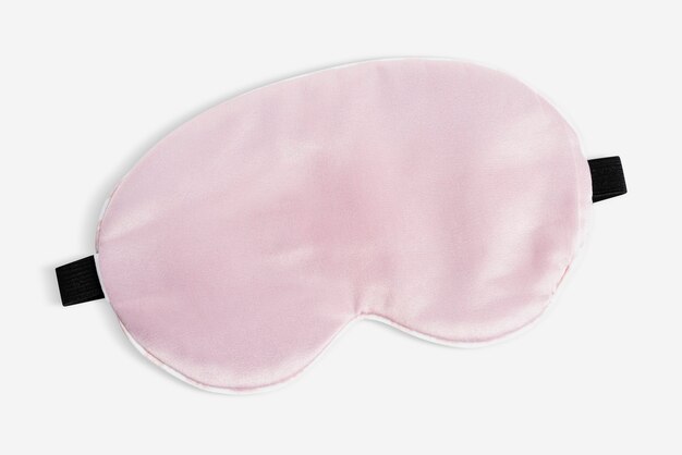 Masque de sommeil rose mignon avec sangle noire