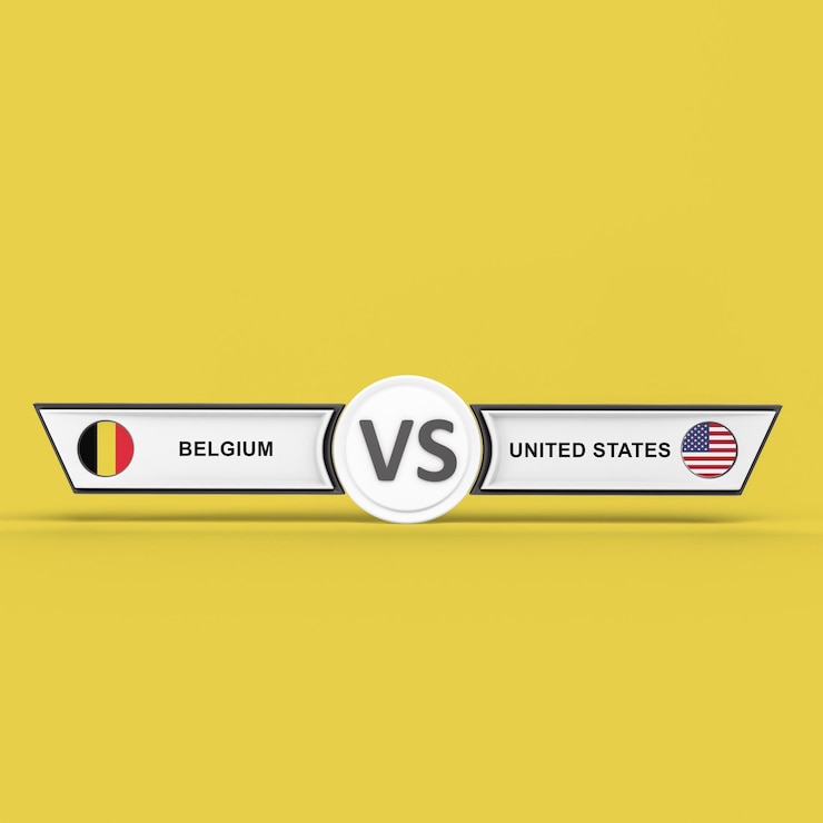 Photo gratuit match belgique vs états-unis