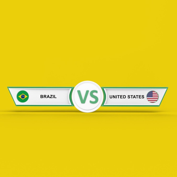 Photo gratuit match brésil vs états-unis