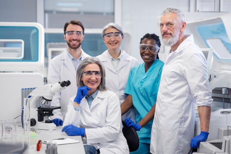 Photo gratuit médecin effectuant des recherches médicales en laboratoire