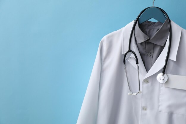 Médecine uniforme soins de santé Journée des travailleurs médicaux espace pour le texte