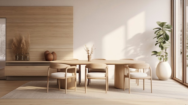 Un mélange de design d'intérieur minimaliste nordique avec le style wabi-sabi japonais