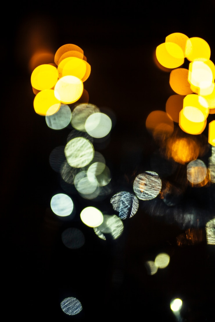 Photo gratuit mélange de lumières jaunes et vertes