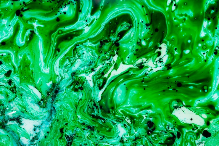 Photo gratuit mélange de nuances vertes abstraites à l&#39;huile