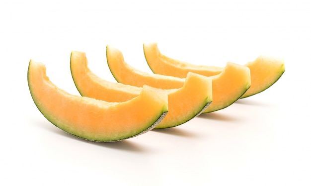 Photo gratuite melon de cantaloupe sur blanc