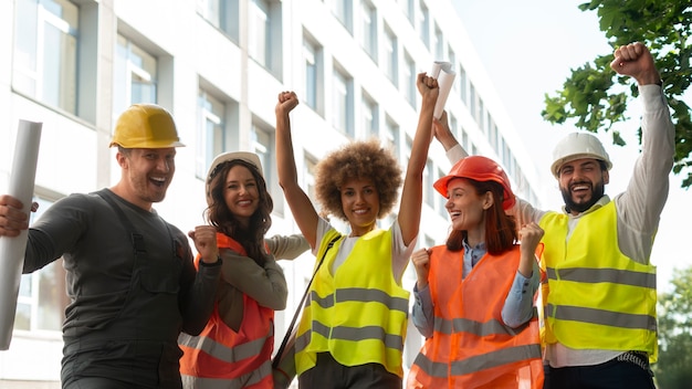 Photo gratuite les membres des syndicats travaillent ensemble