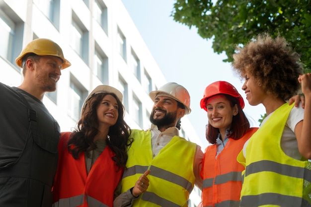 Photo gratuite les membres des syndicats travaillent ensemble