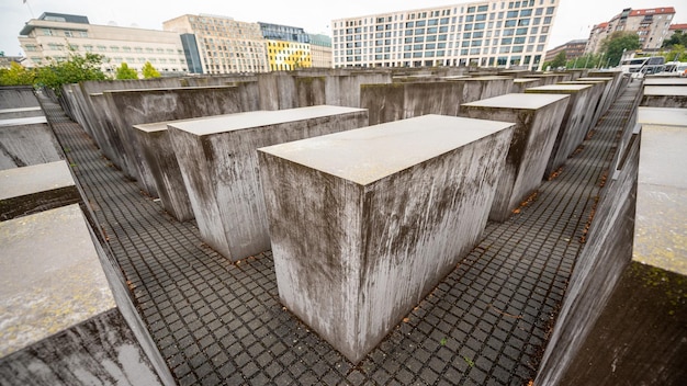 Mémorial aux Juifs assassinés d'Europe dans le centre-ville de Berlin en Allemagne