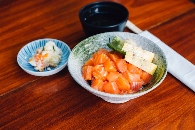 menu du don du saumon japonais