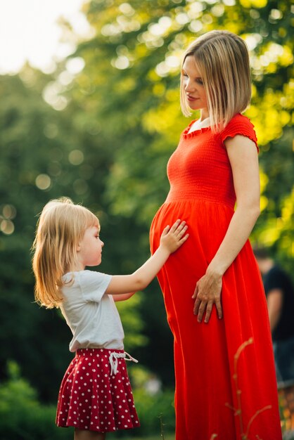 Mère, fille, regarder, autre