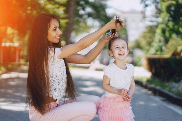 Mère avec fille