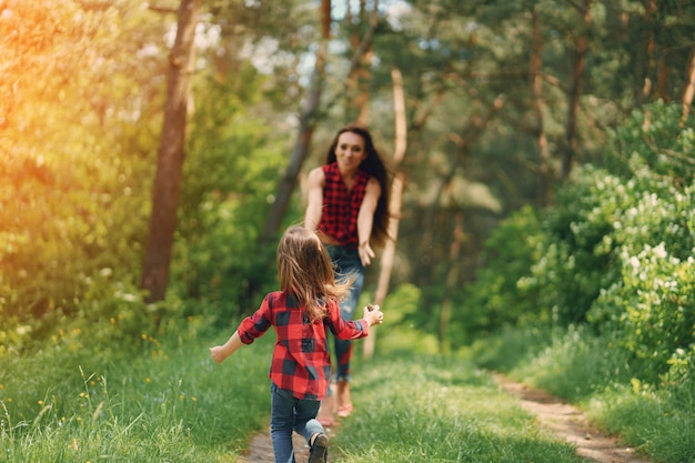 Mère avec fille