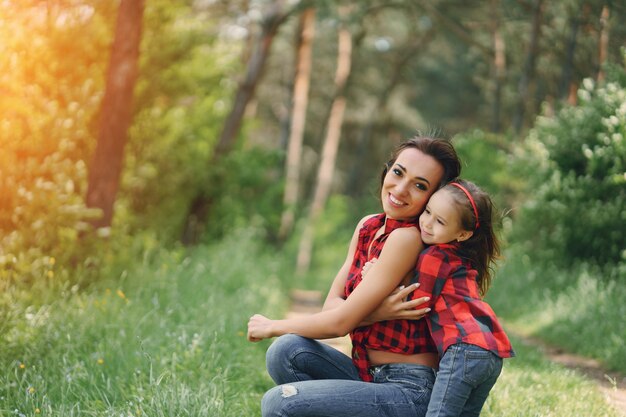 Mère avec fille