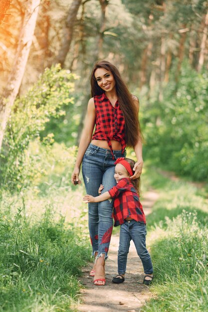 Mère avec fille