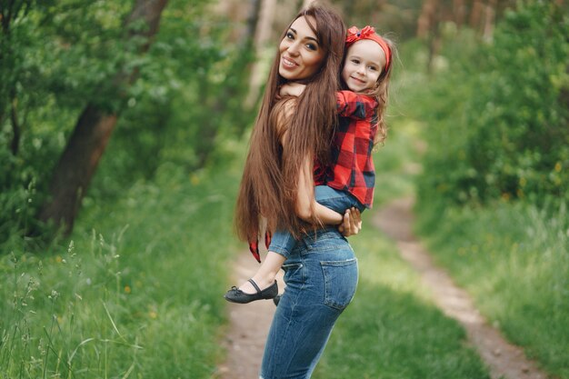 Mère avec fille