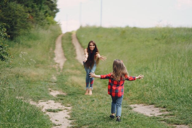 Mère avec fille