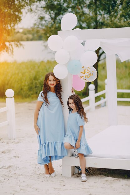 Mère avec fille