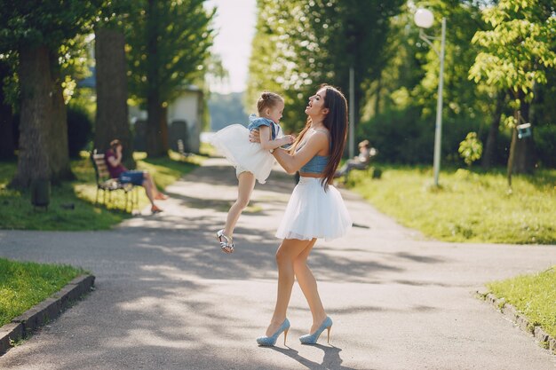 Mère avec fille