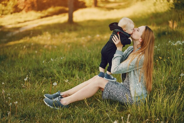 mère avec fils