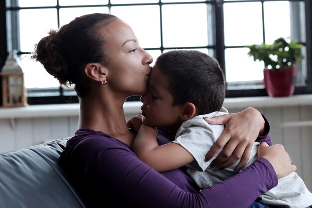 Mère avec fils