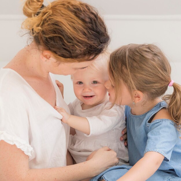 Mère, jouer, à, enfants