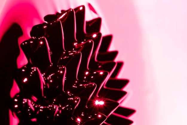 Métal ferromagnétique close-up rouge