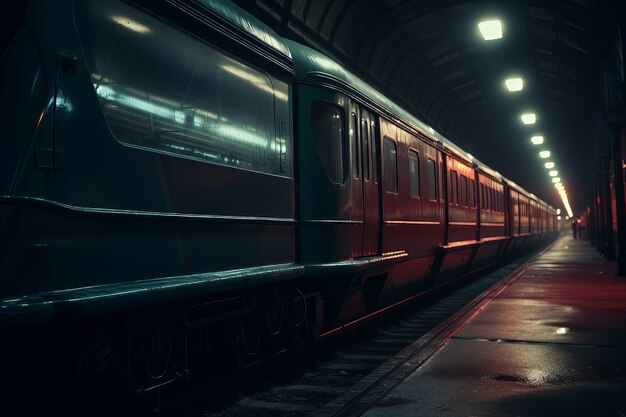 Métro dans une atmosphère sombre