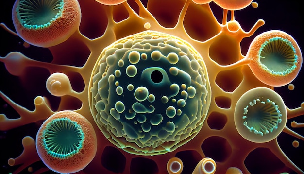 Microbe magnifié le tueur à diffusion hématogène se développe généré par l'IA