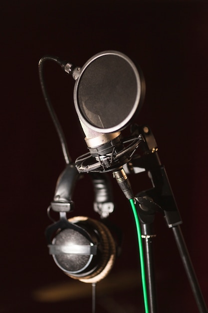 Microphone et écouteurs frontaux