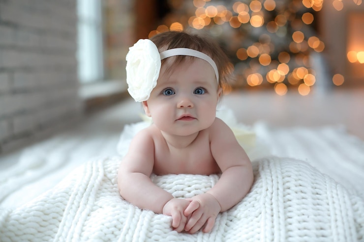 Photo gratuit mignon bébé né