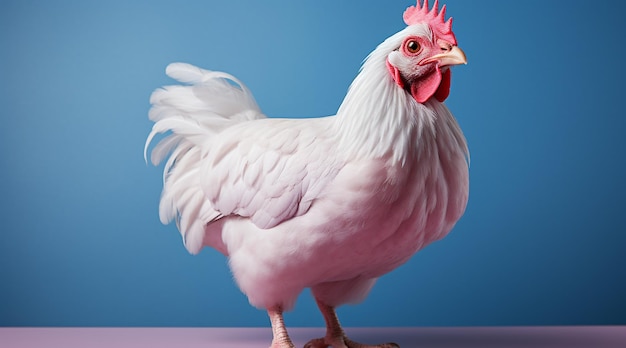 Photo gratuite un mignon coq debout dans la nature regardant la caméra générée par l'intelligence artificielle