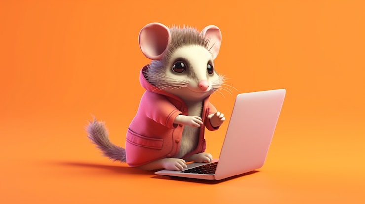 Photo gratuit un mignon opossum dans le studio.
