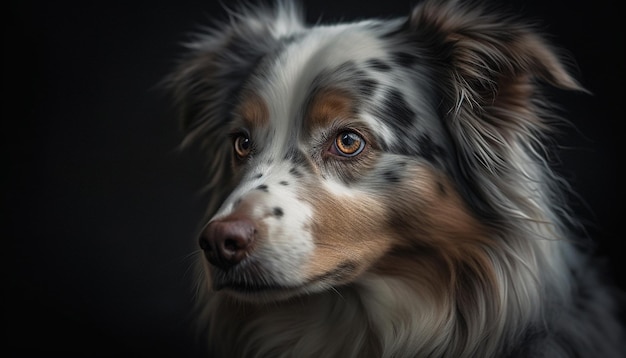 Photo gratuite mignons chiots de race pure assis regardant la caméra générée par l'ia