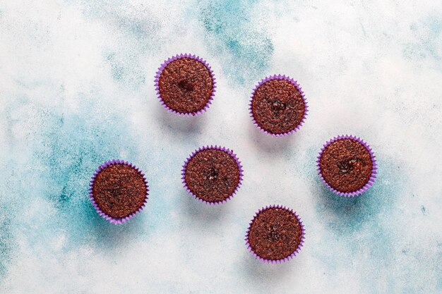 Mini cupcakes soufflés au chocolat