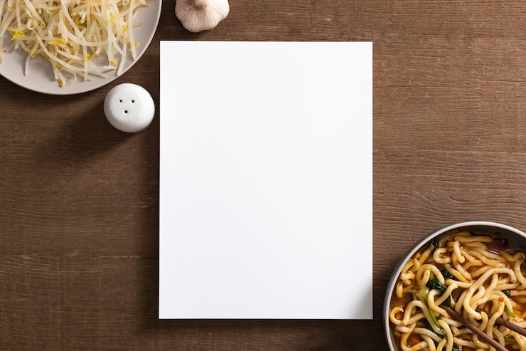 Photo gratuit mise à plat du concept de nourriture délicieuse avec espace copie