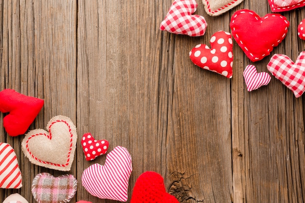 Mise à plat d'ornements pour la Saint-Valentin