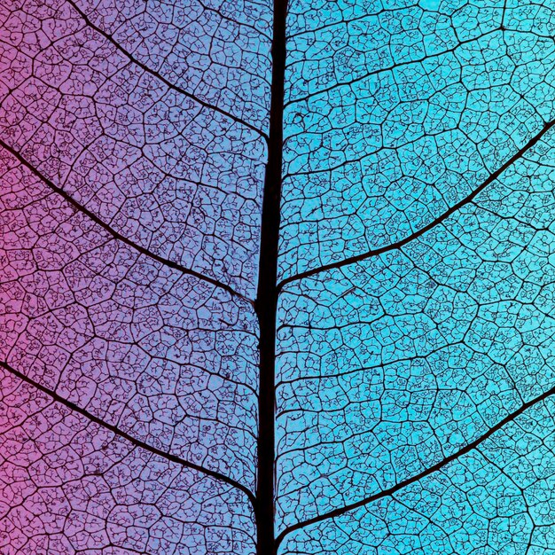 Mise à plat de la texture des feuilles colorées