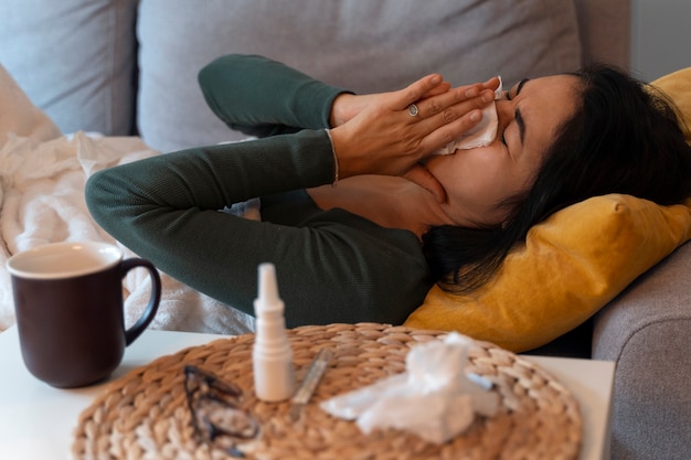 Photo gratuite mode de vie de l'adulte avec des problèmes de santé