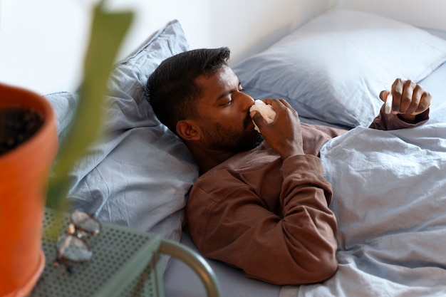 Photo gratuite mode de vie de l'adulte avec des problèmes de santé