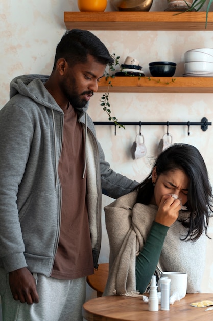 Photo gratuite mode de vie de l'adulte avec des problèmes de santé