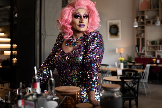 Photo gratuite mode de vie de la drag queen