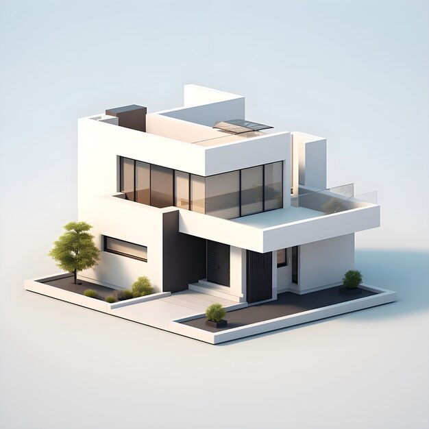 modèle 3D pour la construction d'une maison