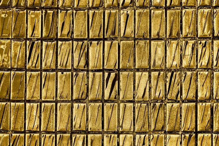 Photo gratuit modèle de brique d&#39;or