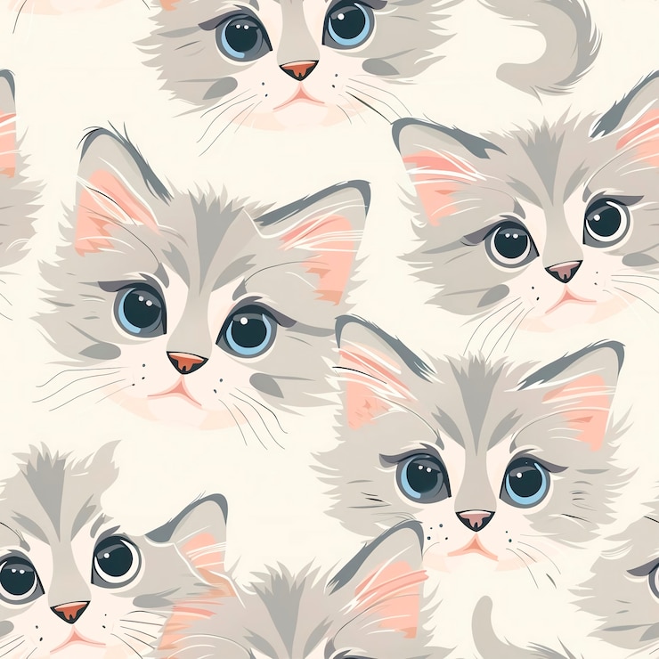 Photo gratuit modèle de chat d'art numérique