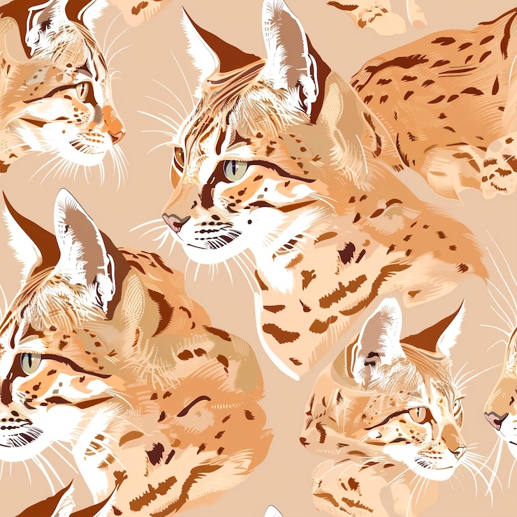 Photo gratuit modèle de chat d'art numérique