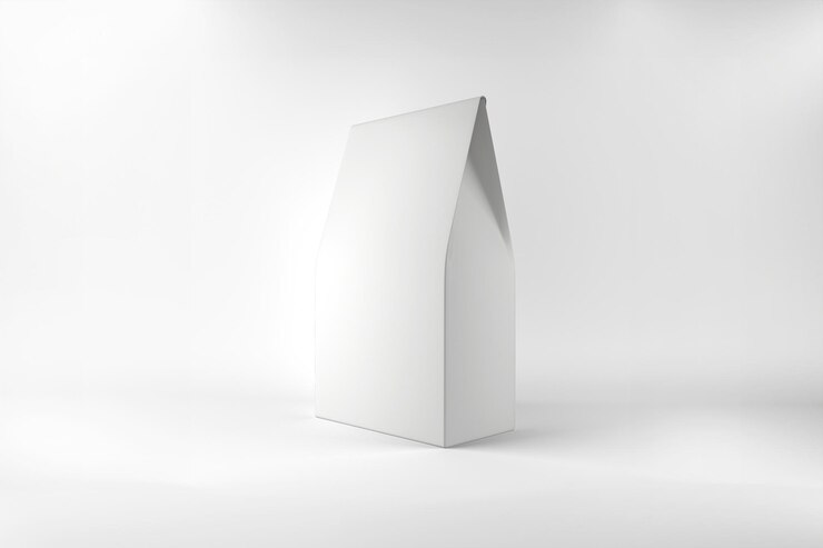 Photo gratuit modèle d'emballage de sac blanc blanc isolé sur fond blanc