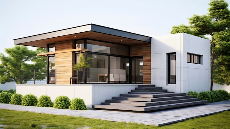 Photo gratuit modèle de maison tridimensionnel