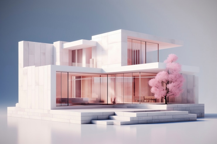 Photo gratuit modèle de maison tridimensionnel
