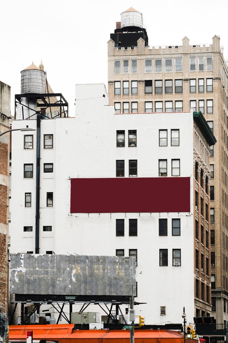 Photo gratuit modèle de panneau d&#39;affichage en milieu urbain